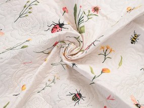Cuvertura de pat INSECTA, crem Dimensiune: 170 x 210 cm