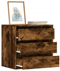 vidaXL Dulap colț cu sertare stejar fumuriu 60x41x58 cm lemn prelucrat