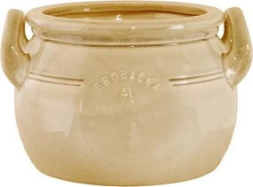 Ghiveci din ceramică glazurată manual 4L galben, „Brobacka"