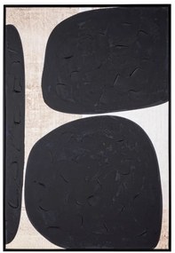 Tablou decorativ negru/galben din MDF si panza, 82,6x4,3x122,6 cm, Bold Abstract Bizzotto