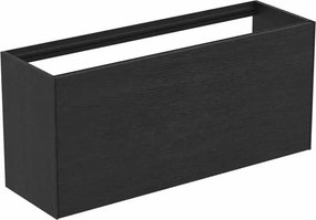 Dulap baza suspendat Ideal Standard Atelier Conca 1 sertar 120 cm finisaj stejar inchis