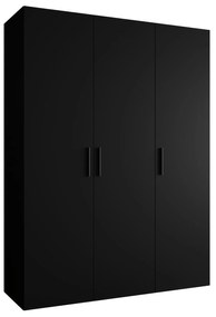 Dulap de haine 150 cm Borry 1 (Negru + Negru). 1125761