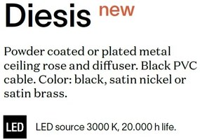 Pendul LED design modern DIESIS SP NERO