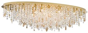 Plafonieră de cristal Orion CRYSTALRIVER 21xG9/40W/230V auriu