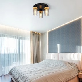 Lustră aplicată FINCA 3xE27/40W/230V metal/lemn Globo 15557-3D