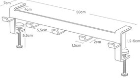 Cârlig negru mat ajustabil din oțel Tower – YAMAZAKI