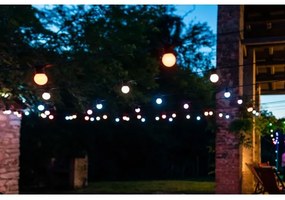 Lanț LED RGB decorativ de exterior 20xG45 10m IP44 Wi-Fi Twinkly TWF020STP-BEU