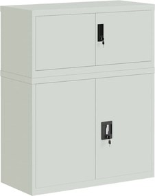 vidaXL Fișet, gri deschis, 90x40x110 cm, oțel