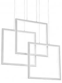 Lustra LED suspendata design geometric FRAME SP QUADRATO alba