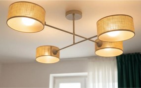 Brilagi - Lustră aplicată VIRGO 4xE14/40W/230V bej/auriu