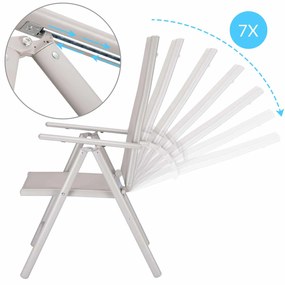 Deuba Set de grădină Bern 1+4 din aluminiu - gri