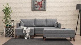 Coltar Extensibil Bella Corner Sofa Left 2, Gri