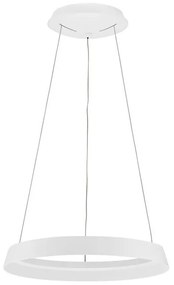 Lustra LED suspendata design modern circular ORMI alba D-45cm