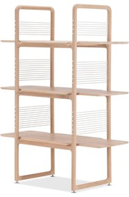 Bibliotecă din lemn masiv de stejar Gazzda Muse, înălțime 140 cm