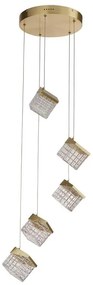 Lustra cu 5 pendule LED Cuboid