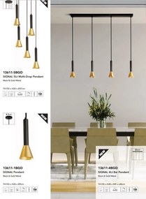 Lustra cu 5 pendule design modern Signal