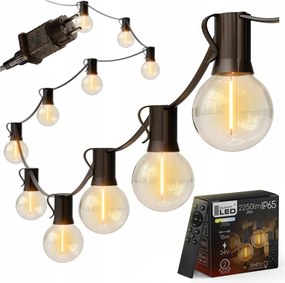 Ghirlandă LED dimerizabilă pentru exterior 25xE12/1W/24/230V, 17,5 m, IP65, neagră + telecomandă