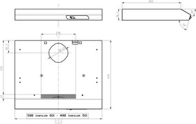 Hota Elica Verve WH 50, 52 W, 50 cm, clasa C, 205 m³/h, Iluminare LED, Alb
