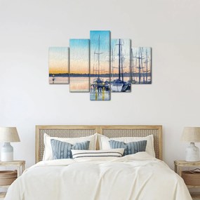 Tablou - Plimbare cu barca, aquarel (150x105 cm)