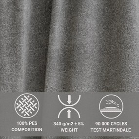 Colțar gri extensibil/cu spațiu de depozitare cu tapițerie din chenille (cu colț pe partea dreaptă/cu șezlong) Maze – Maison de Rêve