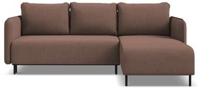 Colțar roz extensibil/cu spațiu de depozitare (cu colț pe partea dreaptă) Luana – Makamii