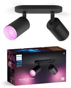 Spot LED RGBW dimabil Philips Hue FUGATO 2xLED/4,2W/230V negru