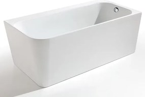 Cada freestanding Kreiner Maggie 160x75 cm finisaj alb dreapta lipita de perete BTW