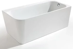 Cada freestanding Kreiner Maggie 160x75 cm finisaj alb dreapta lipita de perete BTW