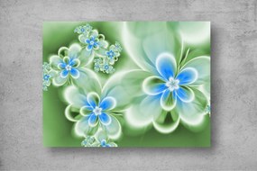 Tapet Premium Canvas - Florile albastre abstract