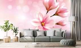 Tapet magnolie roz delicată