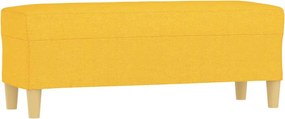 vidaXL Bancă, galben deschis, 100x35x41 cm, textil