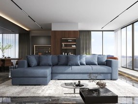 Colțar extensibil dumonde cu ladă de depozitare si sezut confortabil din spuma high-density, Gloria Enjoy Antracit 320x183 cm