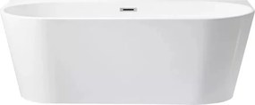 Cada freestanding Rea Victoria 170x80 cm alb lucios lipita de perete, BTW
