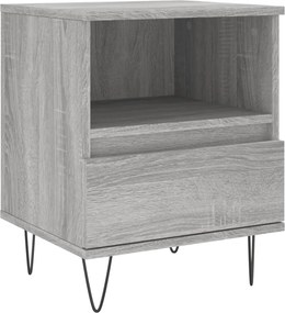 vidaXL Noptieră, gri sonoma, 40x35x50 cm, lemn compozit