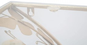Noptiera semicirculara de perete aurie din metal, 44,5x24,5x34,5 cm, Butterflies Mauro Ferretti