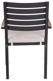 Scaune de grădină gri-antracit 4 buc. din metal Henna – Bizzotto