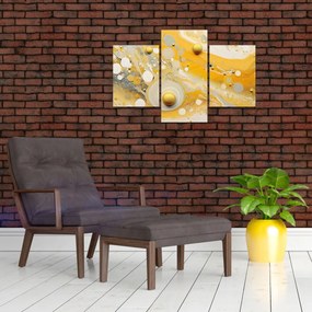 Tablou - fundal abstract cu decor de aur (90x60 cm)