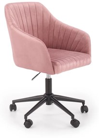 Scaun de birou Fresco velvet roz H91 cm