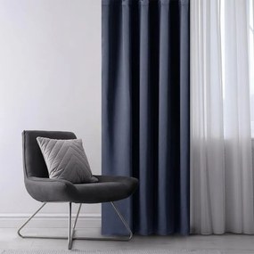 decoDoma Draperie groasă blackout RESTILO indigo 140 x 245 cm set 2 buc