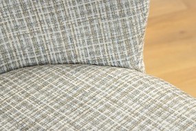 Set 2 scaune stil retro cu tesatura in carouri LYON albastru