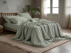 Lenjerie de pat din muselin Mussari verde salvie Dimensiune lenjerie de pat: 2 buc 70 x 90 cm | 200 x 220 cm
