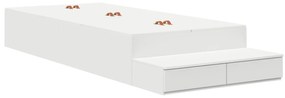 vidaXL Cadru de pat cu depozitare Alb 80x200 cm