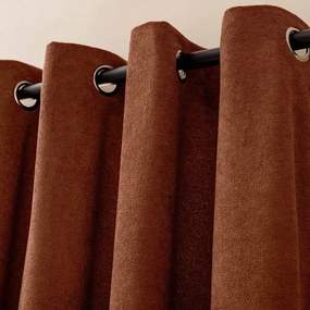 Draperie teracotă din material bouclé 140x260 cm Winona – douceur d'intérieur