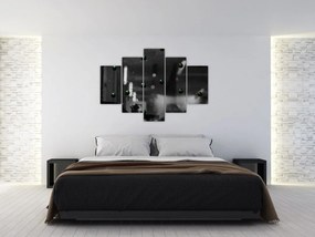 Tablou abstract - bilele verzi (150x105 cm)