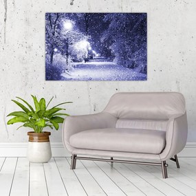Tablou - Noaptea magică de iarnă (90x60 cm)