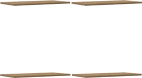 vidaXL Rafturi de perete, 4 buc., stejar artizanal, 60x30x1,5 cm, lemn