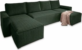 Set coltar in U SMART COSARO verde inchis 295x140 cm II. calitate