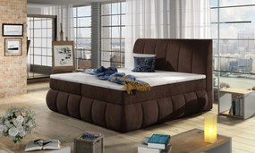 Pat boxspring, tapitat, 140X200 cm, Vincenzo 143, Eltap (Culoare: Gri)