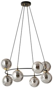 Lustră pe cablu AZURA 8xE14/10W/230V negru/gri