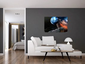 Tablou planetei în cosmos (90x60 cm)